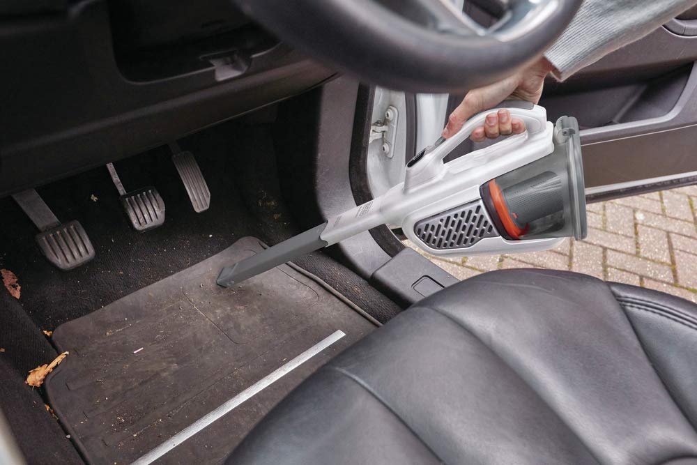 BLACK+DECKER Dustbuster AdvancedClean+ Cordless Handheld Vacuum Cleaner - Powerful 20V Lithium Battery, Lightweight & Portable for Quick Cleanups - Ideal for Home, Car, Stairs, Pet Hair (HHVK320J10, White)