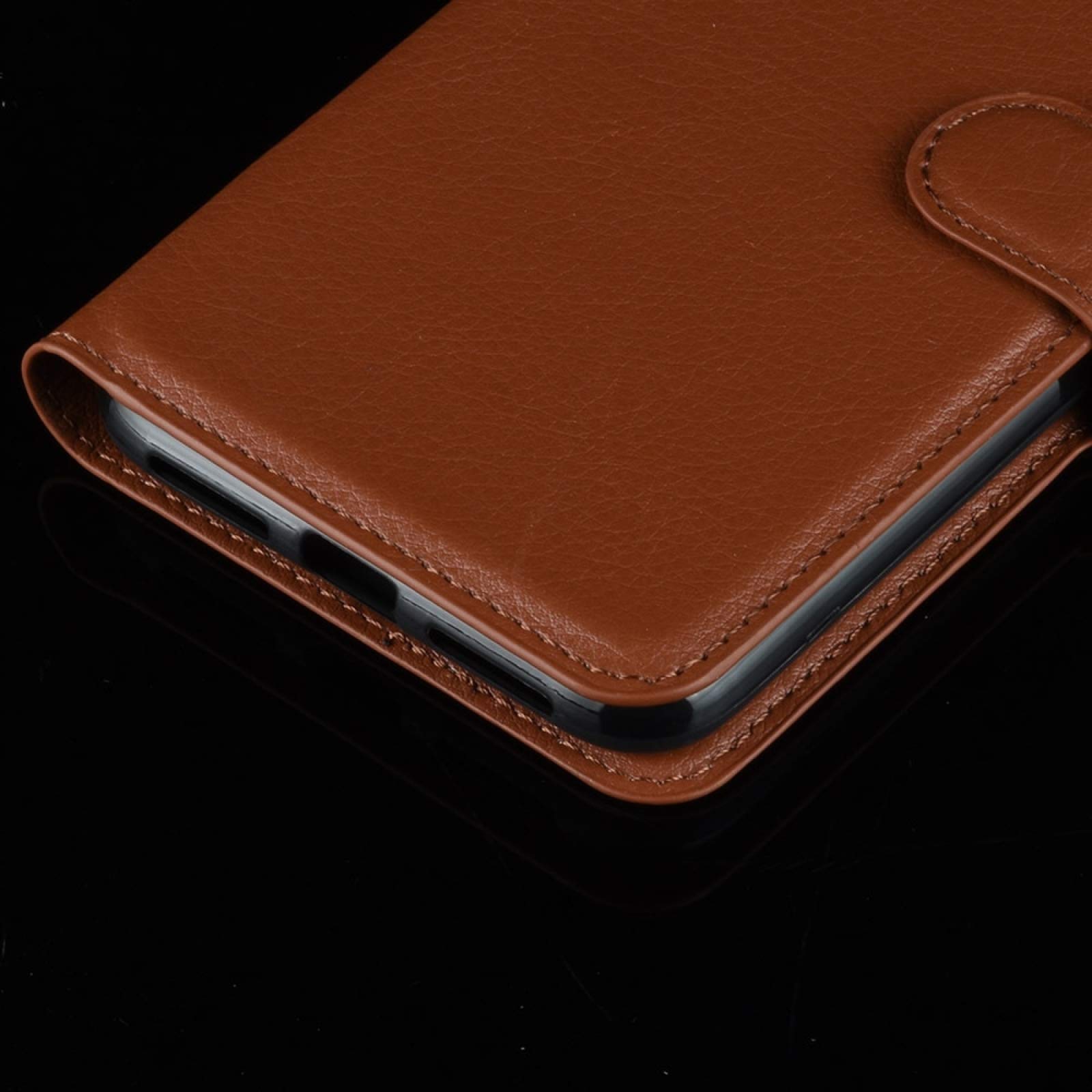 Google Pixel 5 XL Wallet Case - Litchi Texture Flip Cover with Card Slots & Holder | Purple for Daily Use