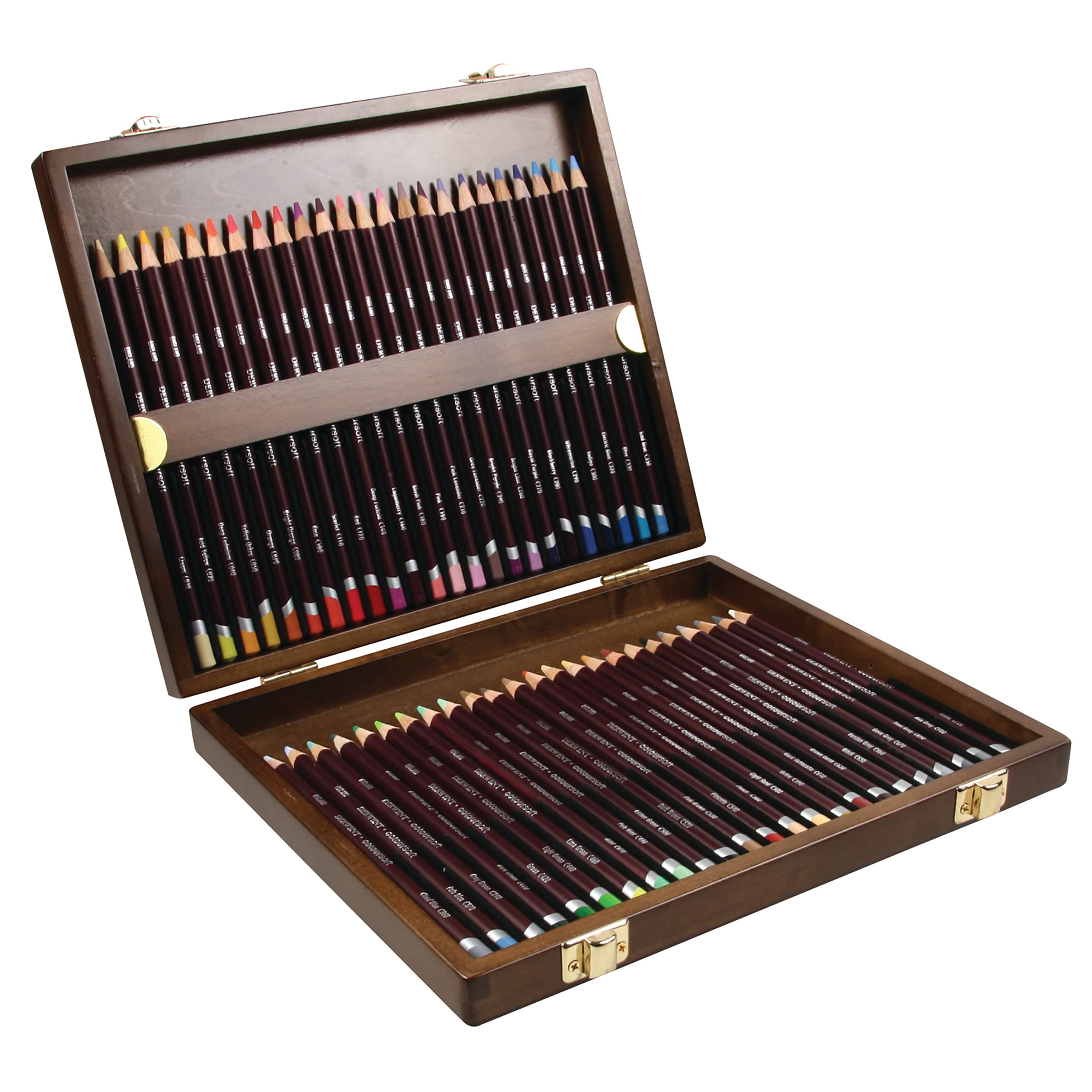 Derwent Colored Pencils Set - 48 Premium ColourSoft Art Pencils for Drawing & Sketching in Wooden Gift Box | Perfect for Artists, Students & Professional Illustrators | Ideal for Coloring Books, Portraits & Landscape Art