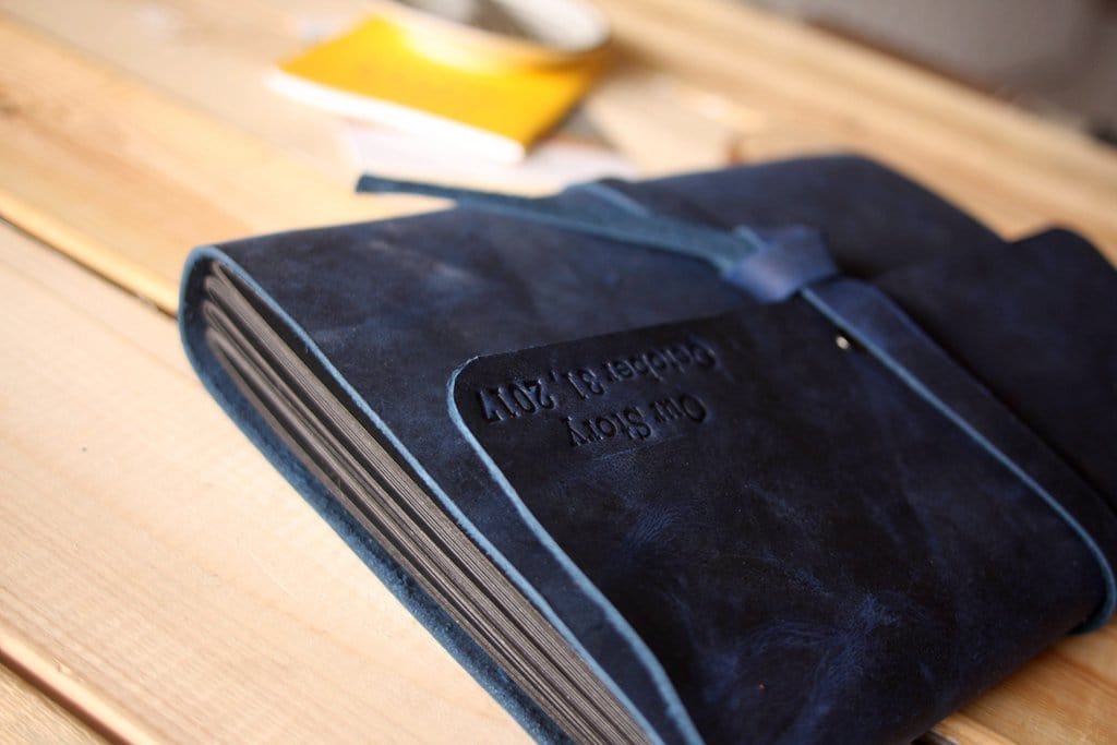 Personalized Leather Photo Album & Guest Book - Custom Wedding Guest Book, Scrapbook for Memories - Perfect for Weddings, Anniversaries, Baby Showers & Special Events