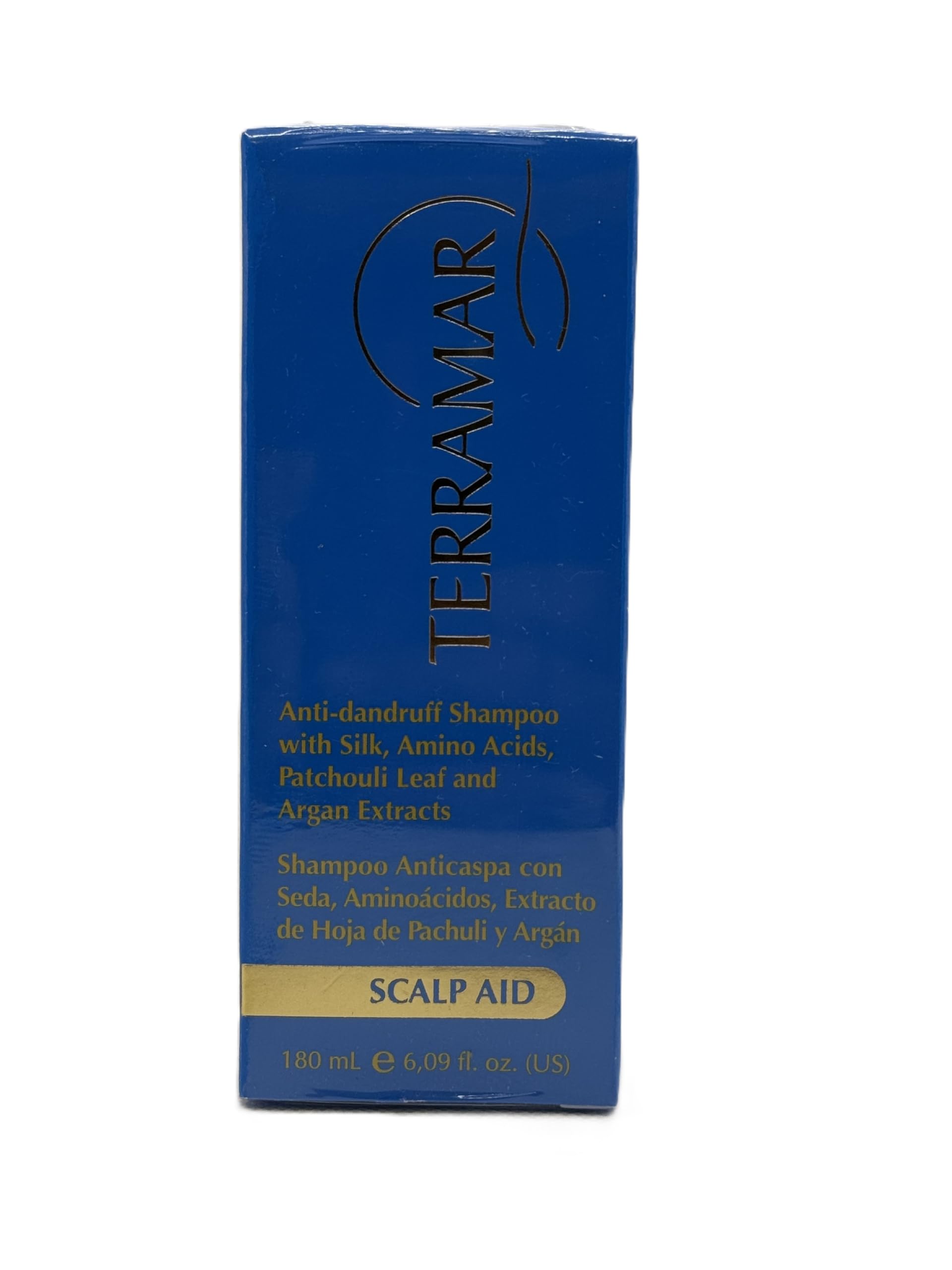 TERRAMAR Anti-Dandruff Shampoo with Silk Proteins, Amino Acids, Patchouli Leaf & Argan Oil Extracts - Gentle Scalp Care for Dry, Itchy Scalp & Flakes - Perfect for Daily Use at Home or Travel