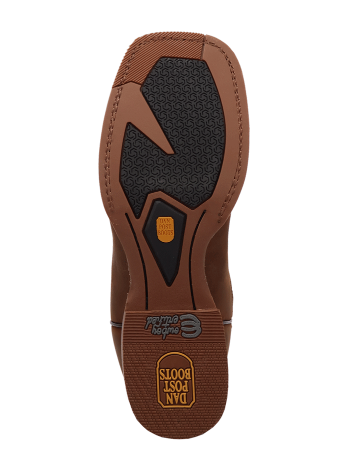 Dan Post DP5172 Men's BRIGSTON Leather Boots - Brown Western Cowboy Boots for Men | Durable & Comfortable for Riding, Work & Casual Wear