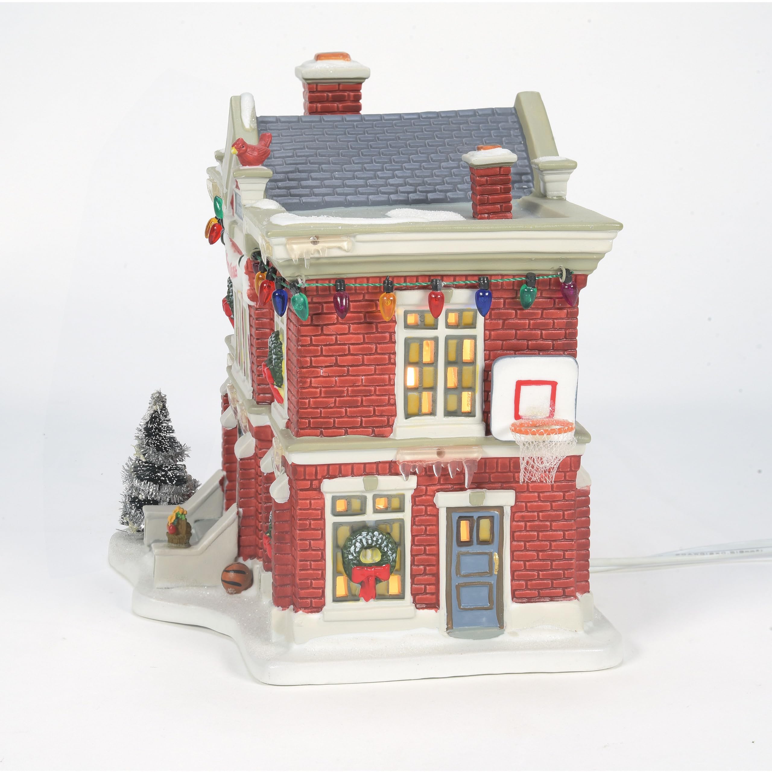 Department 56 Christmas Story Village Cleveland Elementary School - Authentic Collectible Holiday Decoration for Christmas Villages & Winter Displays