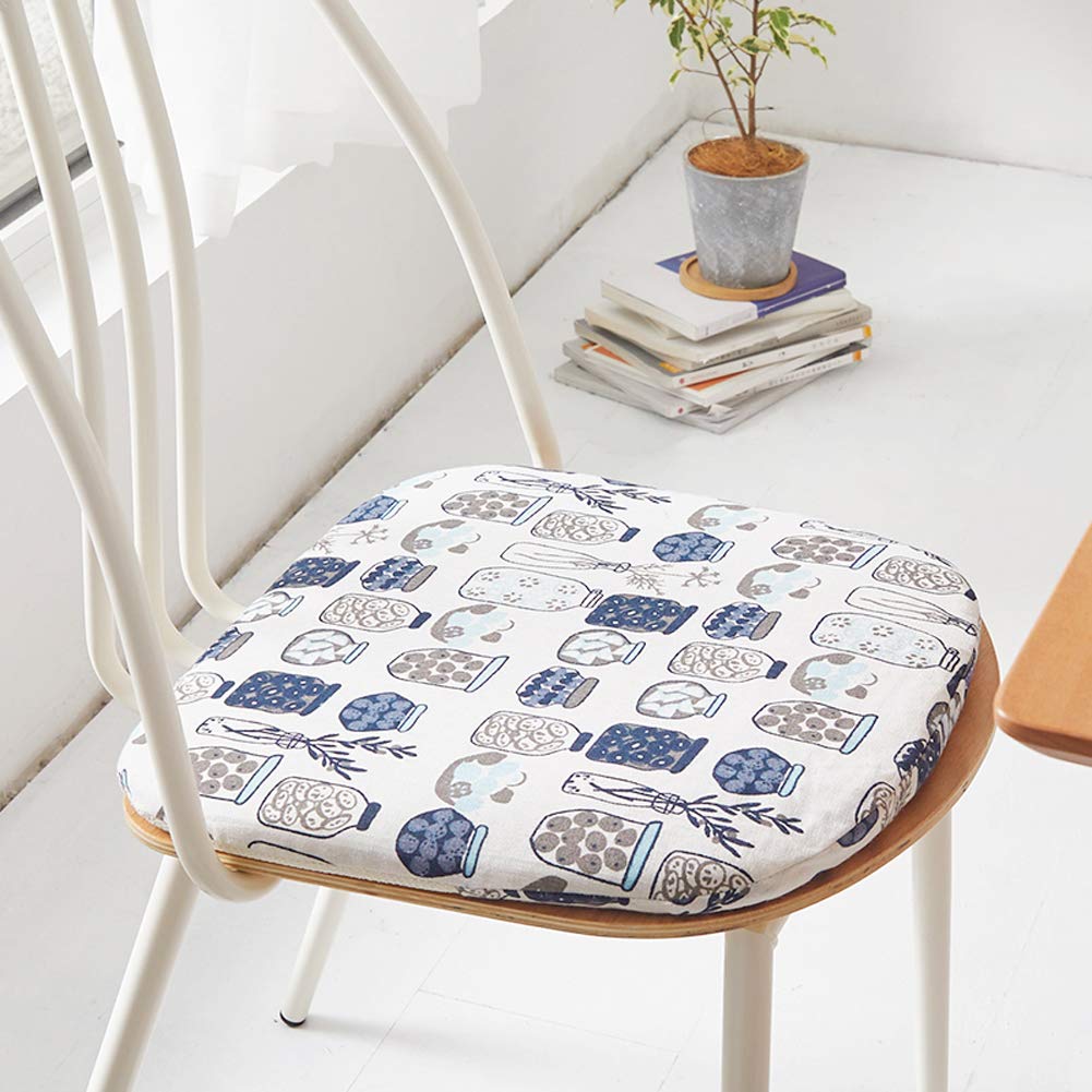 Premium Japanese Style Chair Pad Seat Cushions - Cotton Linen Blend, Non-Slip & Washable (Set of 4) - Perfect for Dining Chairs, Office Seats, and Home Decor