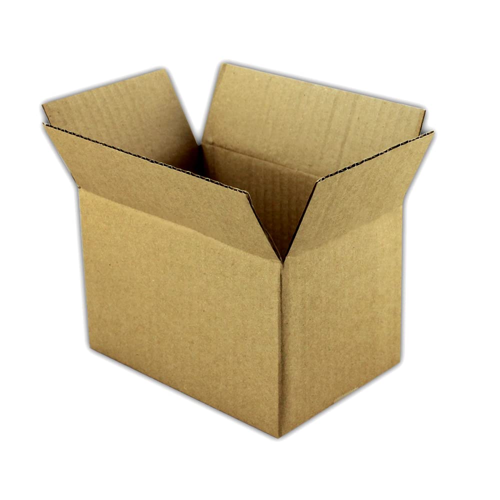 EcoSwift 6x4x4 Inches Corrugated Cardboard Shipping Boxes - Small Moving & Mailing Boxes for Packing, Storage & Ecommerce (6 Pack) - Perfect for Home, Office & Online Sellers