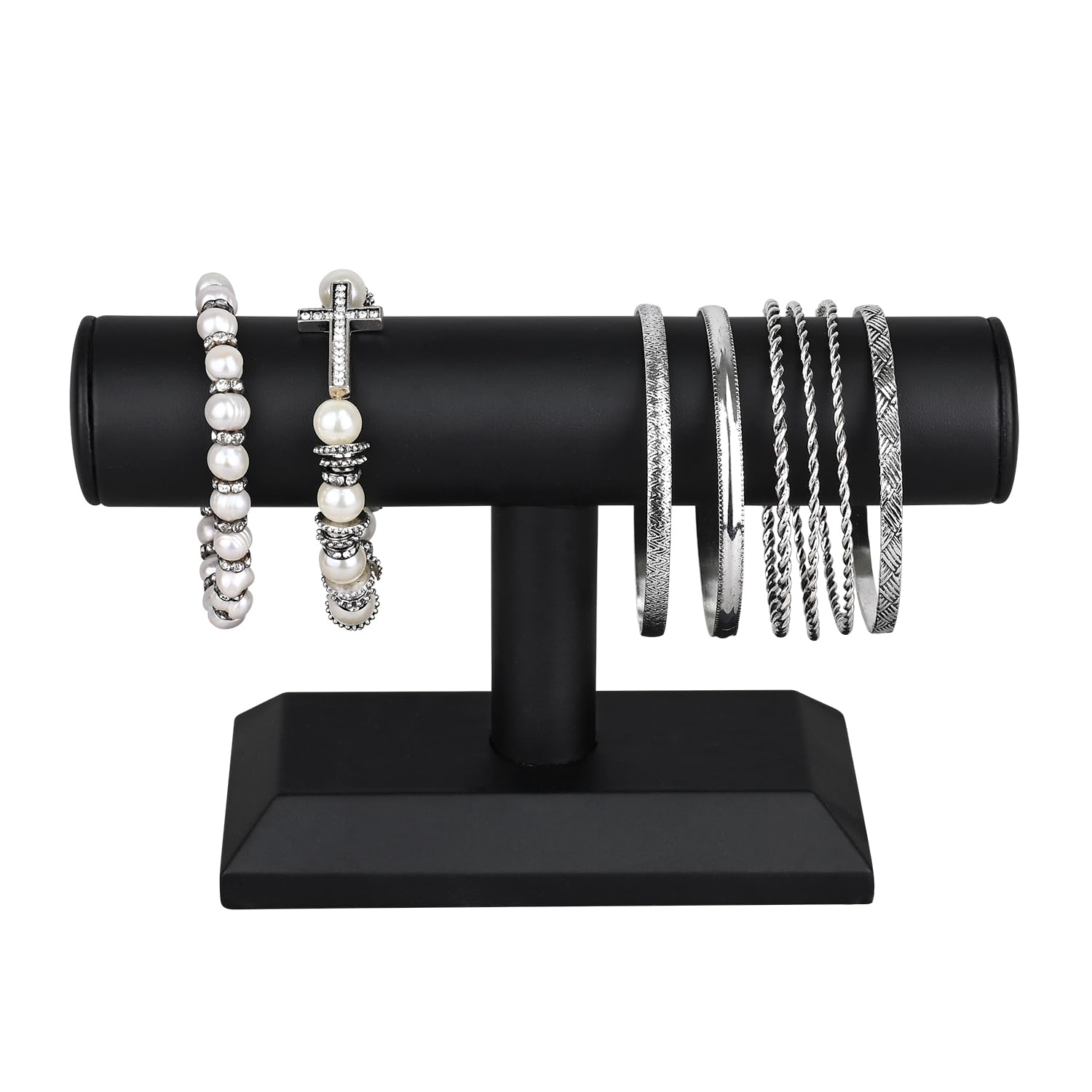 MOOCA PU Leather Jewelry Organizer Stand for Bracelets & Watches - Display & Store