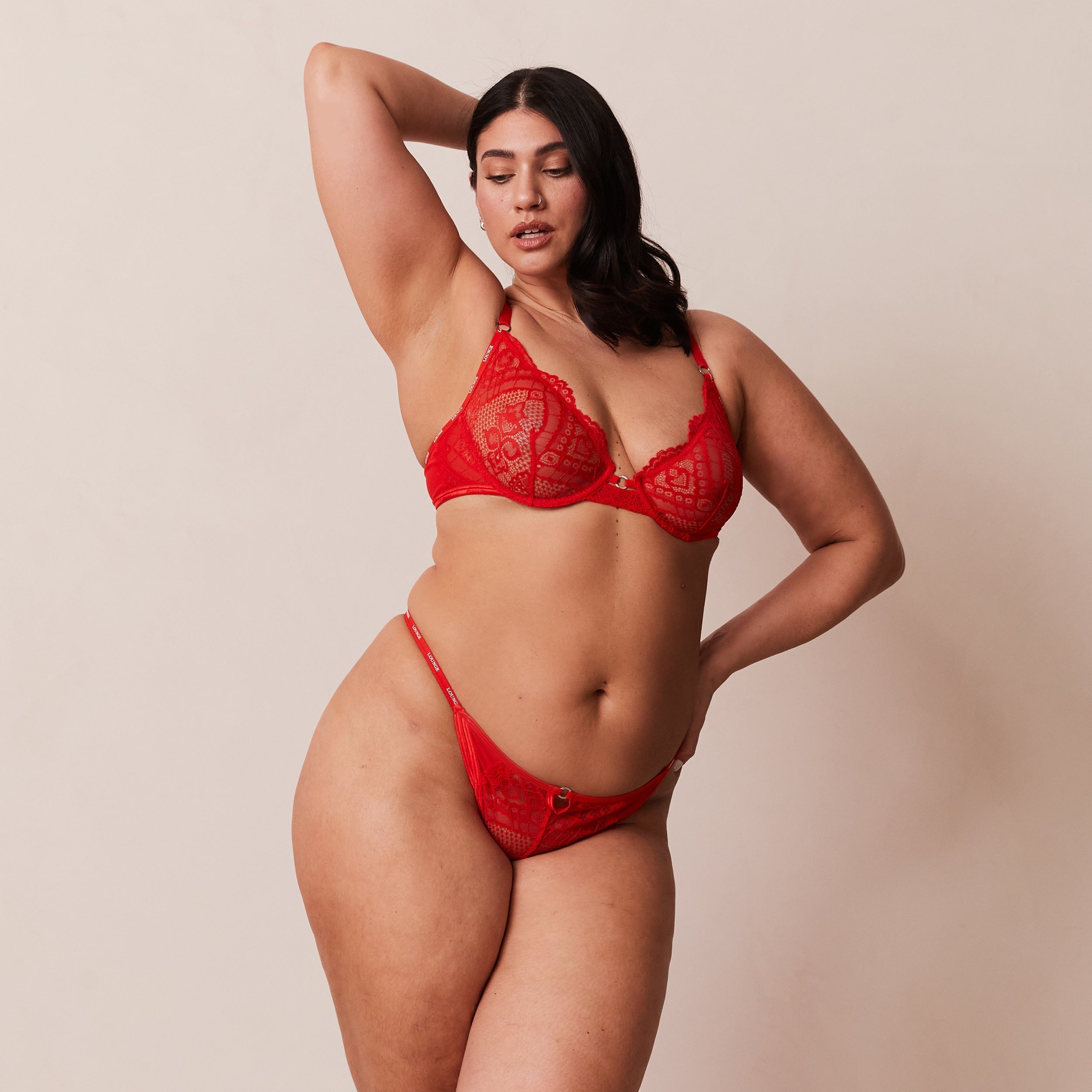 Charmed Balcony Bra - Sexy Lace Underwire Push Up Bra in Red for Women | Perfect for Date Nights & Special Occasions