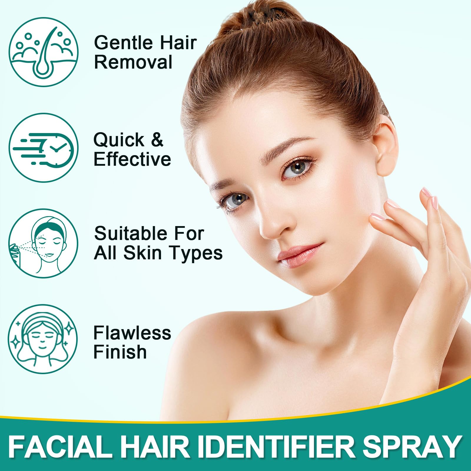 Best Hair Identifier Spray for Face Shaving & Dermaplaning - Visible Hair Detection Spray for Facial & Body Hair - Perfect for Precise Shaving & Skincare Routine