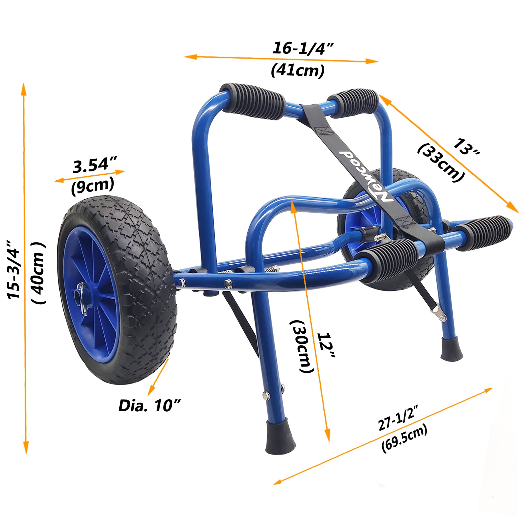 Newcod Kayak Cart - Heavy Duty Kayak Dolly for Easy Transport of Kayaks, Canoes & SUP Paddle Boards - Perfect for Beach, Lake & Outdoor Water Sports Adventures