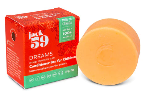 Jack59 Dreams Kids Shampoo & Conditioner Bars - Natural Hair Care for Children - Gentle Cleansing for Soft, Healthy Hair - Perfect for Home, Travel & Eco-Friendly Bath Time
