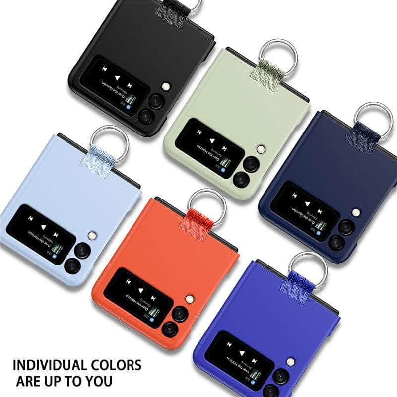 Samsung Galaxy Z Flip 4 Shockproof Case with Finger Ring Holder - Protective Cover for Everyday Use, Travel & Outdoor Activities