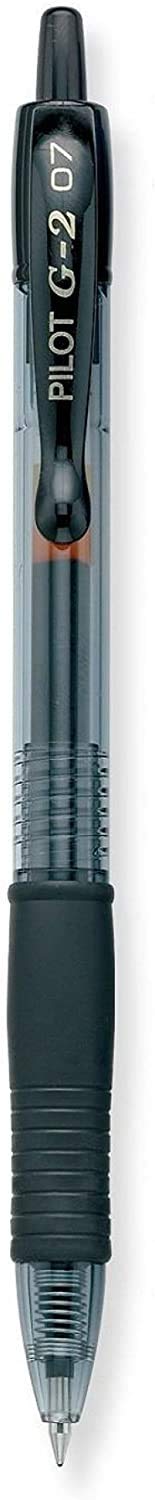 PILOT G2 Premium Refillable Retractable Gel Pens - Fine Point 0.7mm Black Ink - 12-Pack (5 Sets) for Office, School, Note Taking & Gift Giving