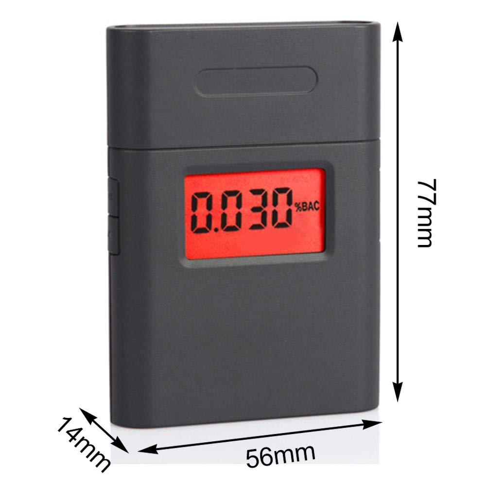 Professional Breath Alcohol Tester with LCD Digital Display - Portable Police-Grade Breathalyzer for Personal & Workplace Safety | Includes Mouthpieces for Accurate BAC Testing | Perfect for Nightlife, Driving Safety, and Workplace Compliance