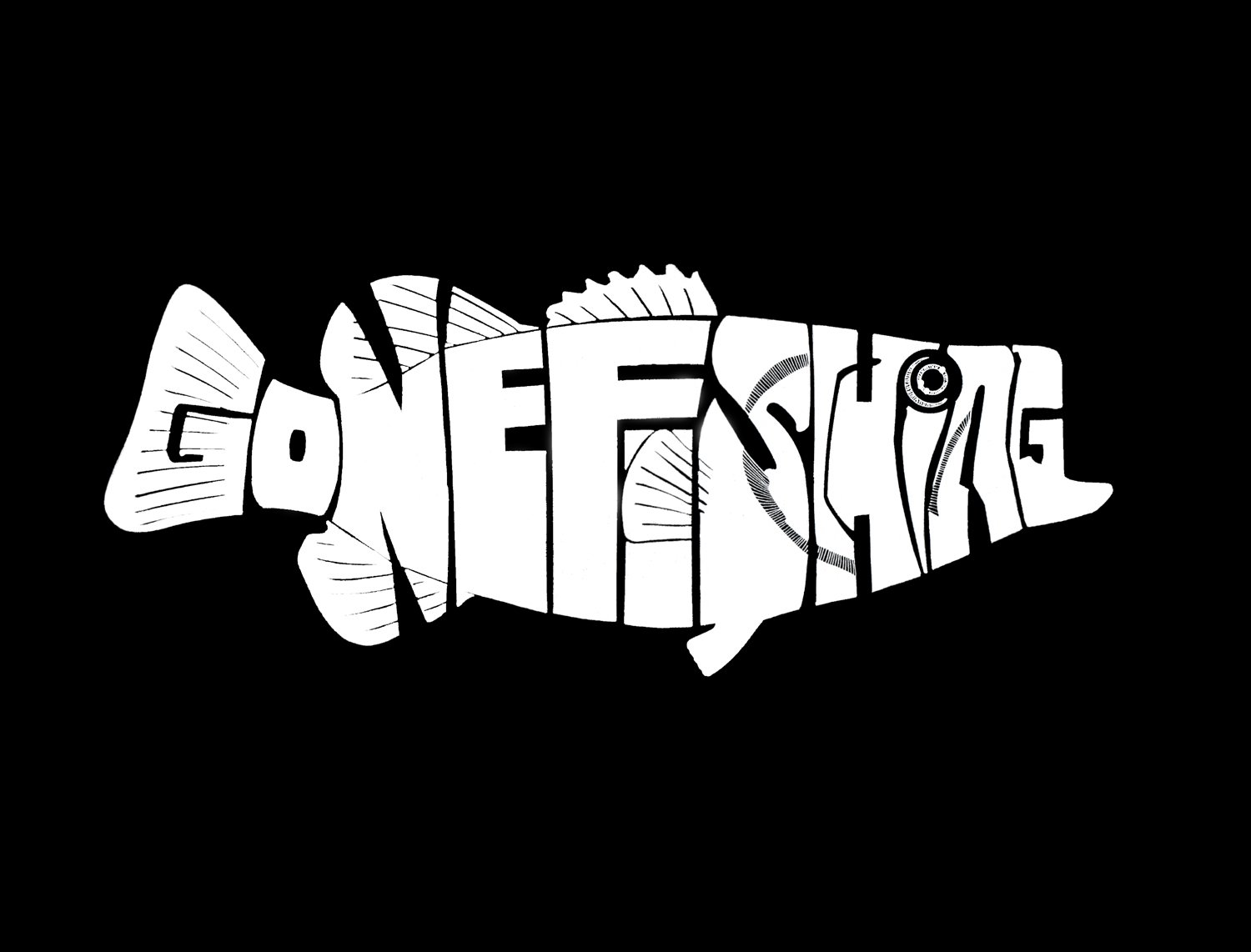 LA POP ART Men's Bass Gone Fishing Graphic T-Shirt - Funny Fishing Tee for Anglers - Perfect for Fishing Trips & Outdoor Adventures