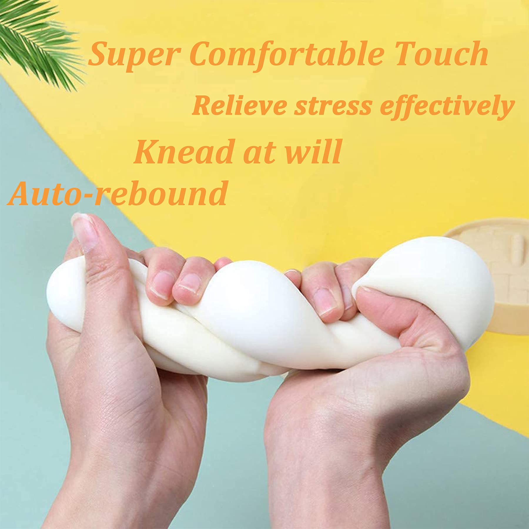 Holgosiu Dumpling Squishy Stress Ball - Sensory Fidget Toy for Anxiety Relief, ADHD & Stress - Soft Dough Squeeze Ball for Adults & Kids - Perfect for Office, Classroom & Home Relaxation