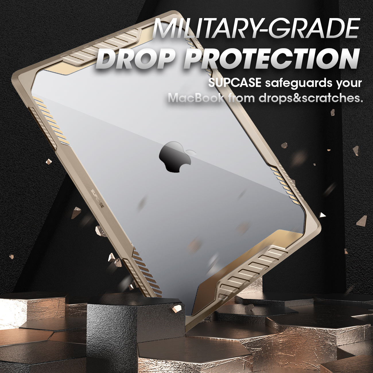 MacBook Pro 14 inch (2021/2023) Protective Case - Unicorn Beetle Series Premium Shockproof Cover in Tan | Perfect for Work, Travel & Everyday Use