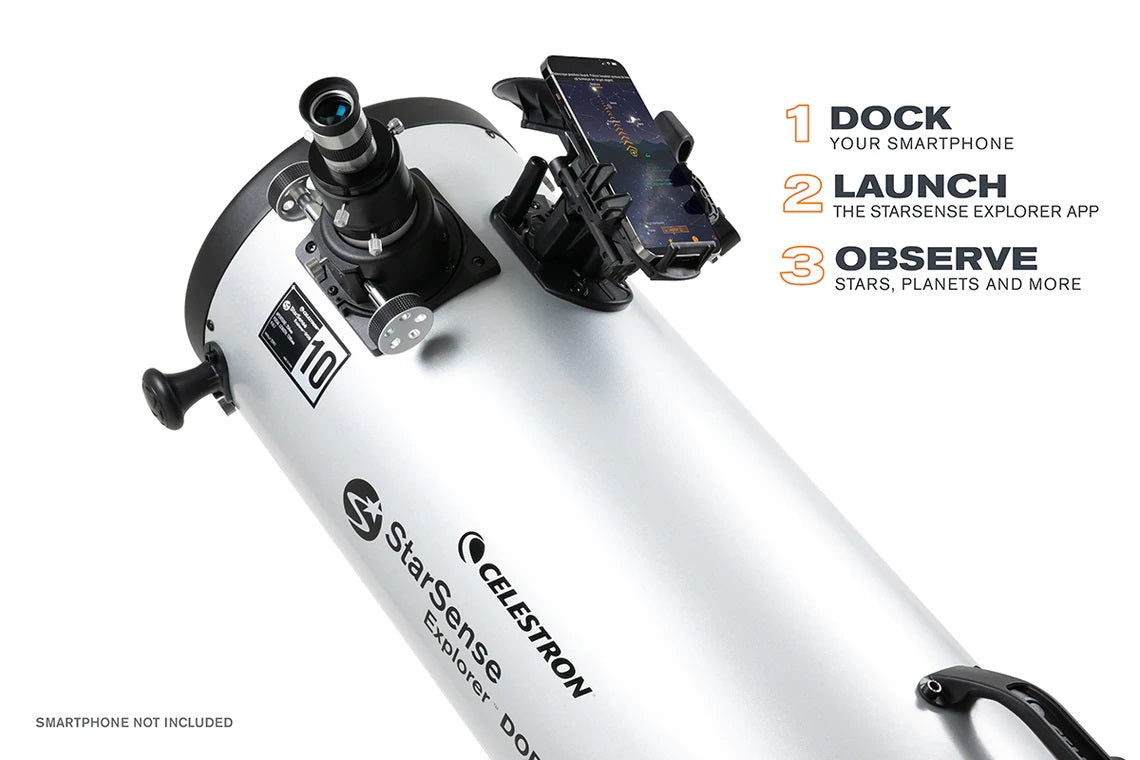 StarSense Explorer 10 Dobsonian Telescope - Smartphone-Assisted Astronomy for Beginners & Stargazing Enthusiasts | Perfect for Backyard Observation, Camping Trips & Astrophotography