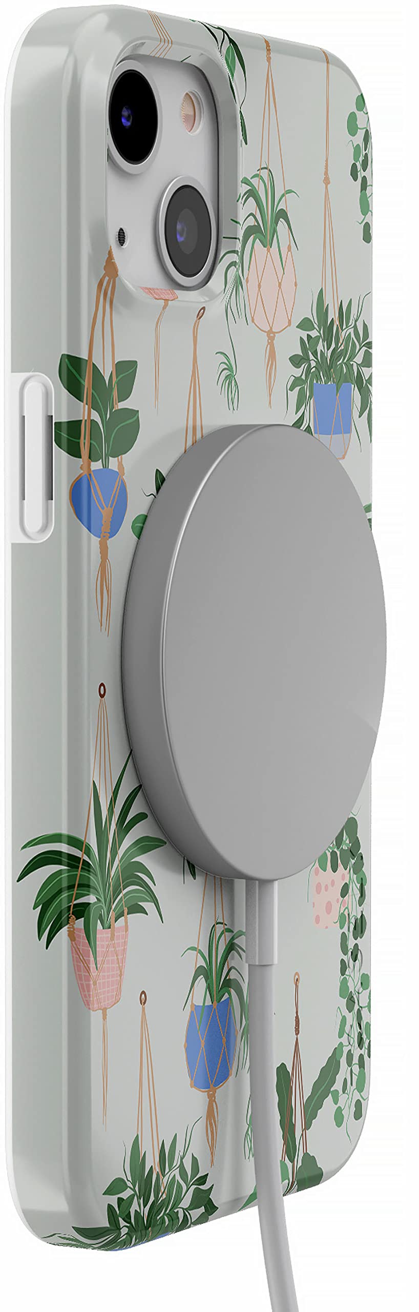 Casely iPhone 13 Case with MagSafe Compatibility - Cute Hanging Potted Plants Design Protective Phone Cover for Women & Girls - Perfect for Everyday Use, Travel, and Gift Giving