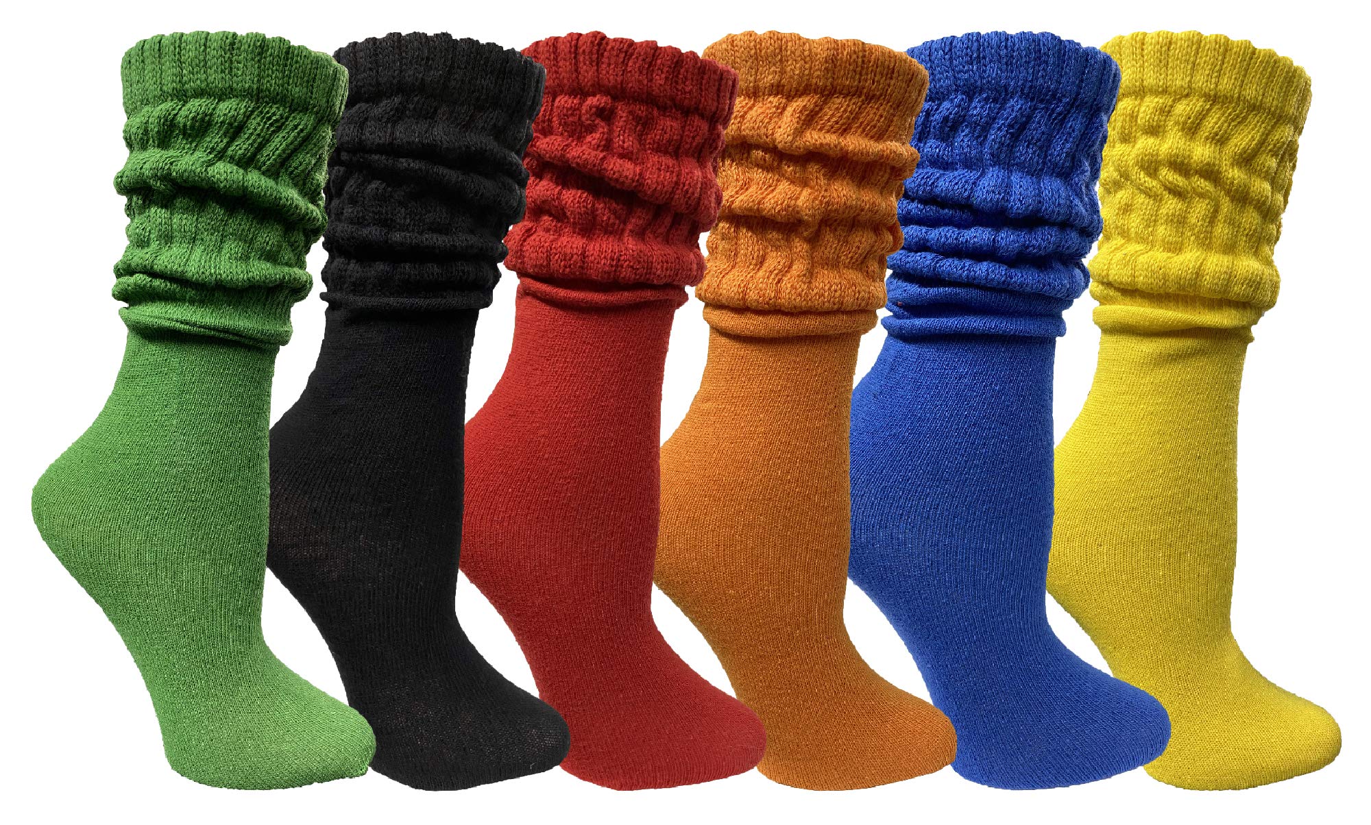 Yacht & Smith 120 Pack Women's Cotton Slouch Socks - Soft Knee High Boot Socks for Women | Comfortable Crew Socks for Winter, Fall & Casual Wear