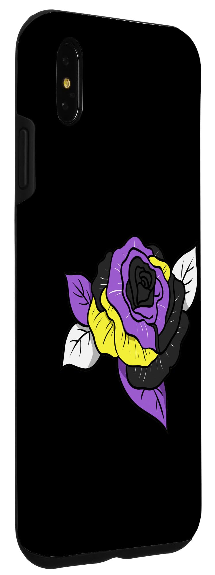 iPhone XS Max Nonbinary Pride Rose Phone Case - Durable Protective Cover for LGBTQ+ Support - Perfect for Daily Use, Travel & Pride Events