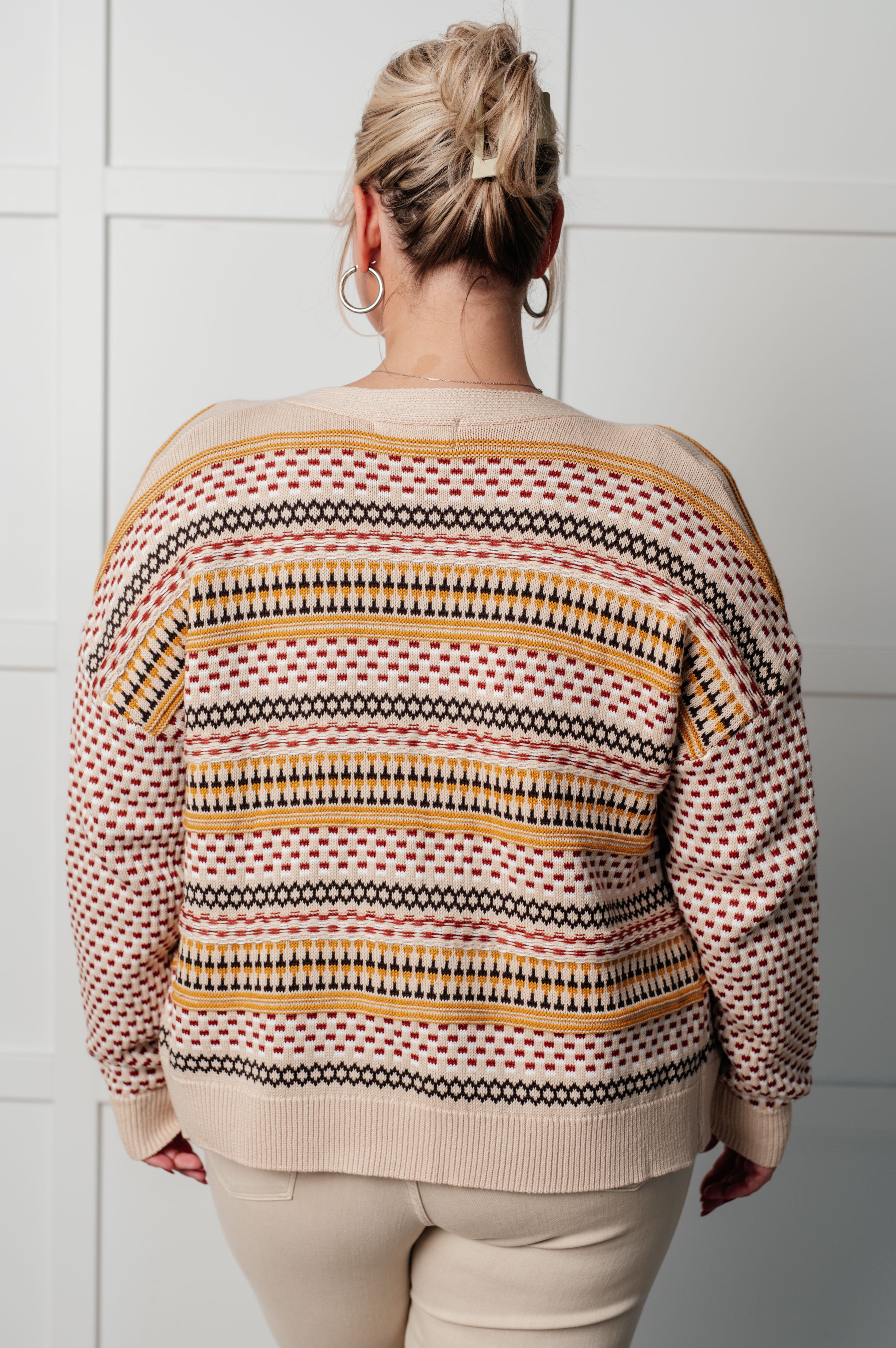 Effortless Elements Striped Cardigan for Women - Soft & Cozy Knit Sweater | Perfect for Fall, Winter & Layering Outfits