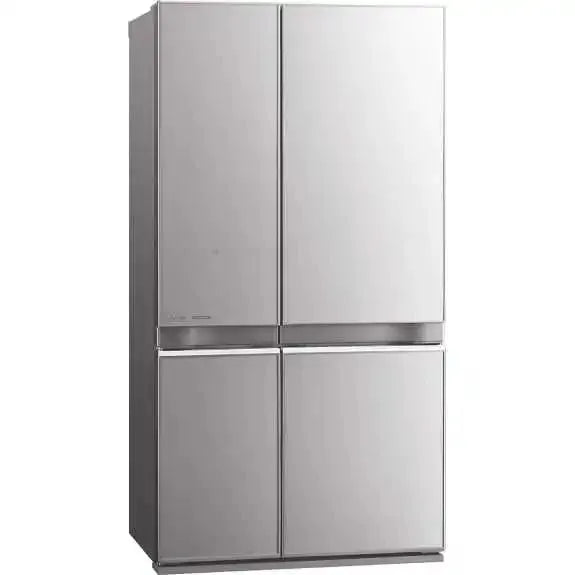 Mitsubishi Electric 635L French Door Refrigerator in Argent Silver - Energy Efficient Large Capacity Fridge for Modern Kitchen & Open-Plan Living Spaces
