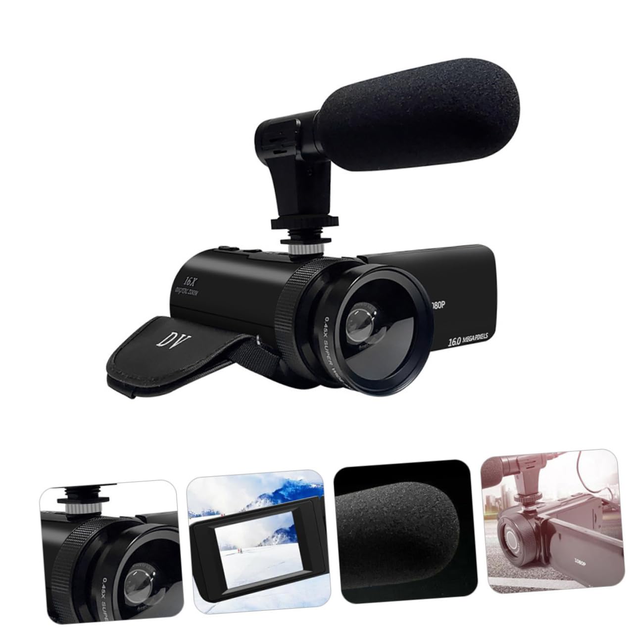 PartyKindom 2 Pack HD Digital Video Camera Recorder with Microphone - 1080P DVR Camcorder for Professional Recording, Vlogging, Home Security & Outdoor Adventures