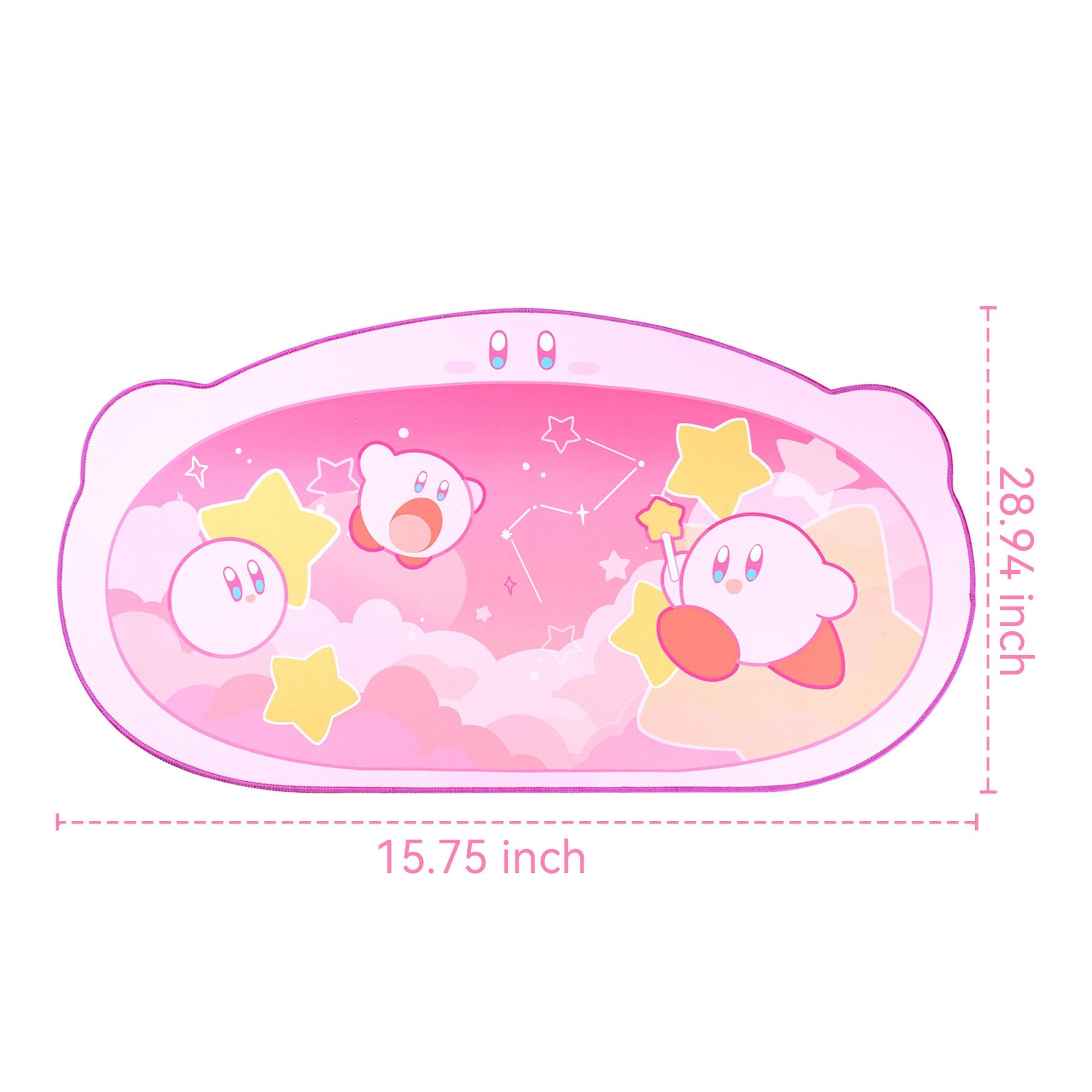 YOCORE Large Pink Gaming Mouse Pad with Non-Slip Base & Stitched Edges - Cute Extended Keyboard Mouse Mat for Office & Gaming Desk - Perfect for Girls, Women & PC Gamers - Ideal for Work, Gaming & Home Office Setup