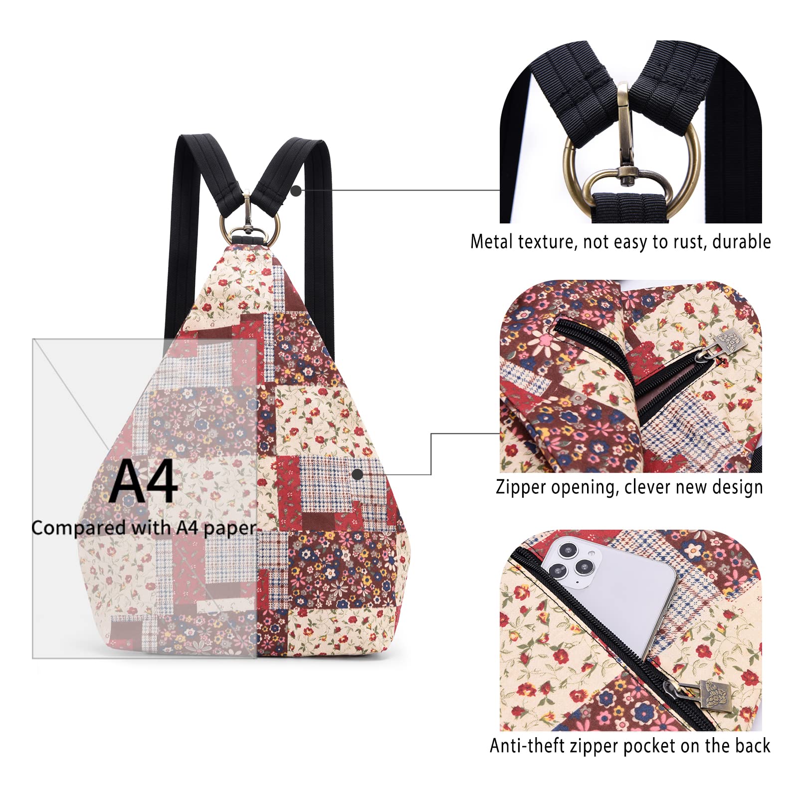 Black Butterfly Premium Backpack for Women - Stylish Bohemian Fashion Daypack, Small Casual Purse Backpack (26-inch, Red) | Perfect for Travel, Work, College & Everyday Use