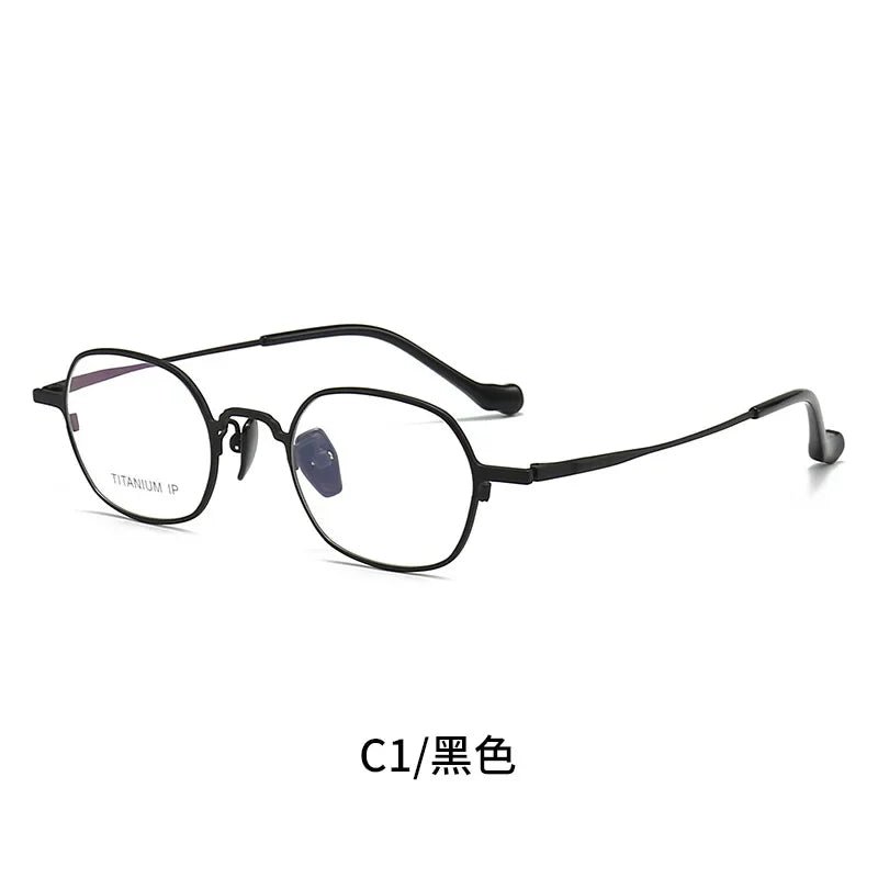 Aror Women's Full Rim Polygon Square Titanium Acetate Eyeglasses Frame 41338 - Stylish & Lightweight for Work, Reading & Fashion Accessories