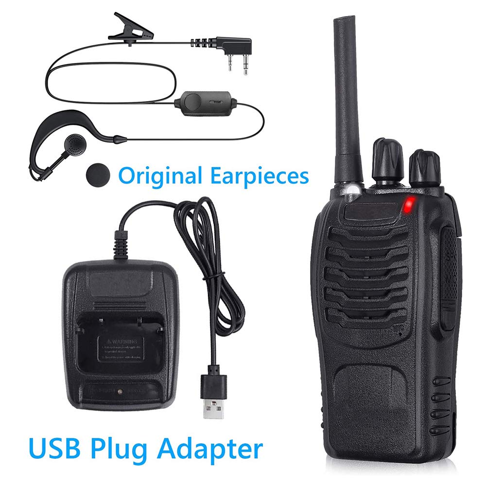 4 Pack Professional Walkie Talkies - PMR446 VOX 16CH CTCSS/DCS Long Range Two Way Radios with Earpiece | Ideal for Outdoor Adventures, Camping, Hiking, Survival & Emergency Communication