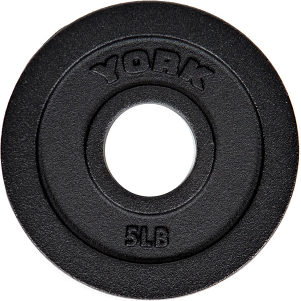 York Barbell Cast Iron Olympic Plate Sets – Premium Weight Plates for Home & Gym Strength Training – Ideal for Powerlifting, CrossFit & Bodybuilding Workouts