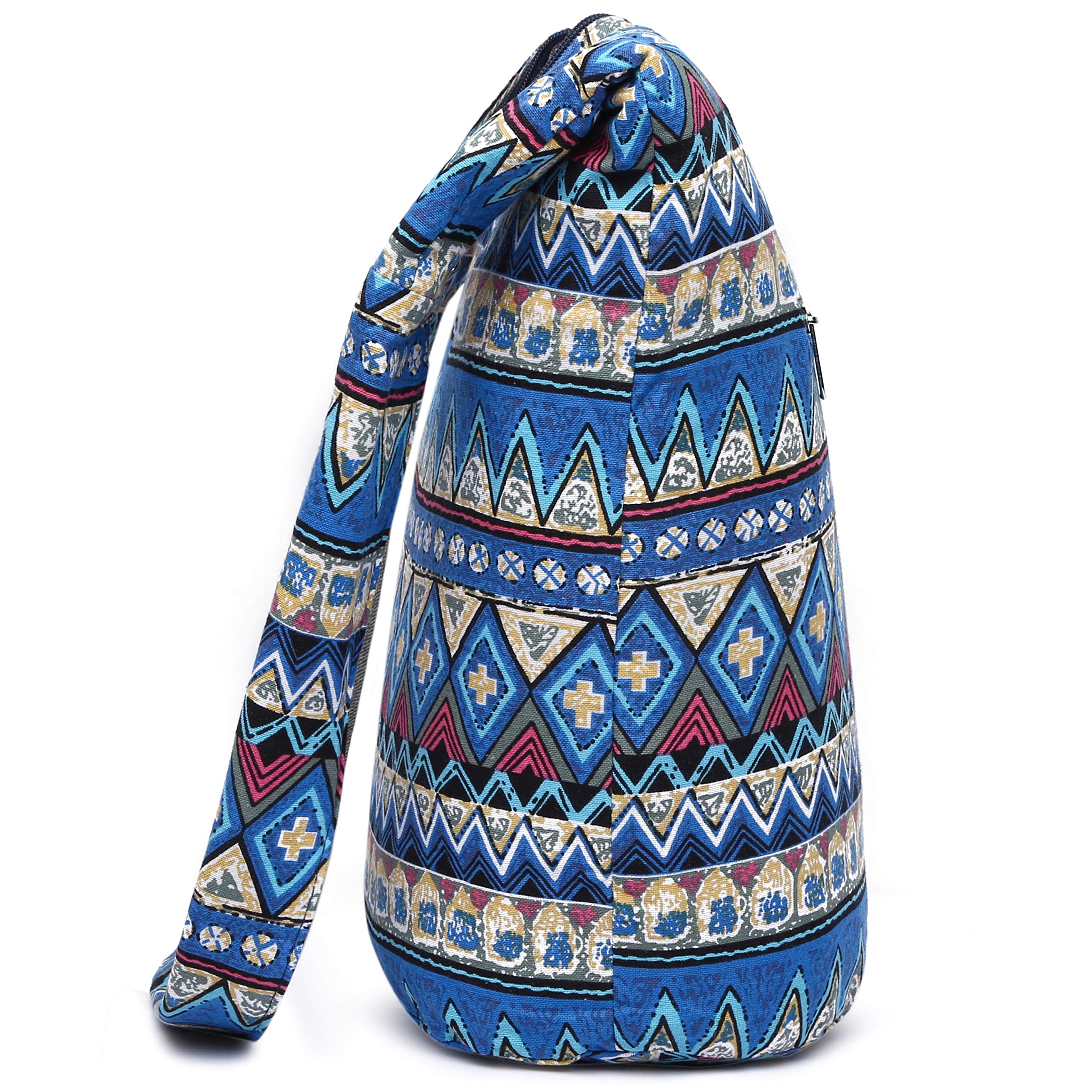 Stylish Women's Canvas Shoulder Bag - Bohemian Crossbody Purse with Animal Print for Casual & Travel Use | Hippie Hobo Handbag for Everyday Outfits & Festivals