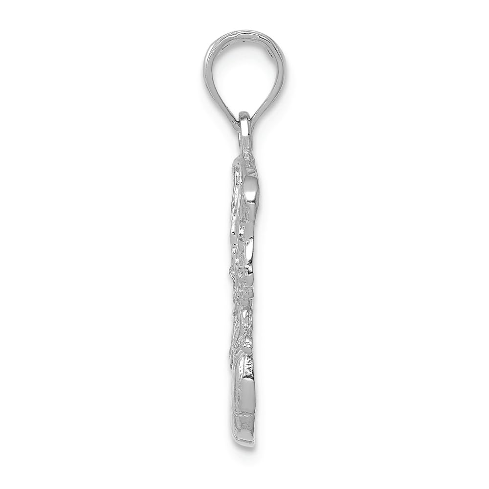 14K White Gold Basketball & Net Charm Pendant - Elegant Jewelry Gift for Sports Lovers - Perfect for Necklaces, Bracelets & Gifts for Athletes, Coaches & Basketball Fans