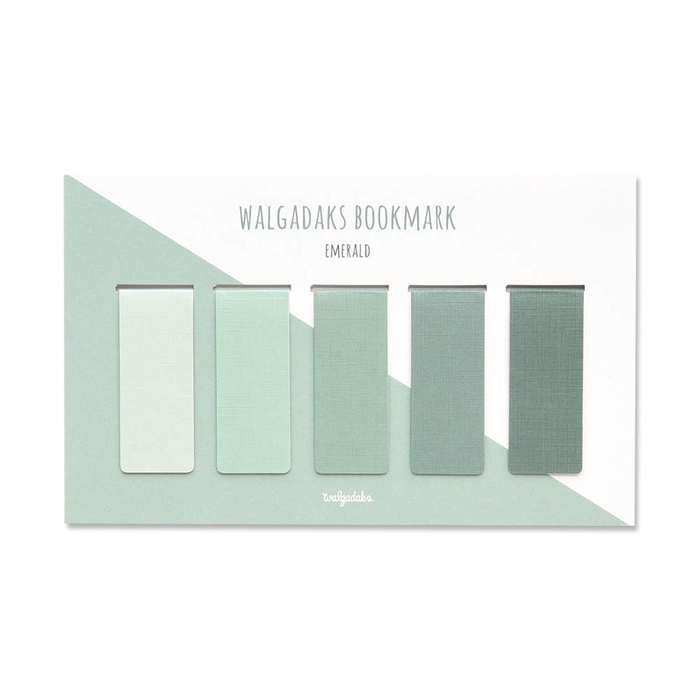 Monolike Magnetic Bookmarks Set of 5 - Emerald Green Page Holders for Books, Notebooks & Journals - Perfect Reading Accessories for Book Lovers & Students