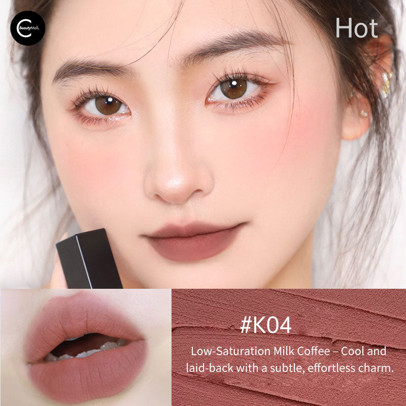 CARMELA Low Saturation Nude Lip Mousse - Long Lasting Matte Liquid Lipstick for Everyday Natural Makeup Look | Perfect for Office, Date Night and Special Occasions