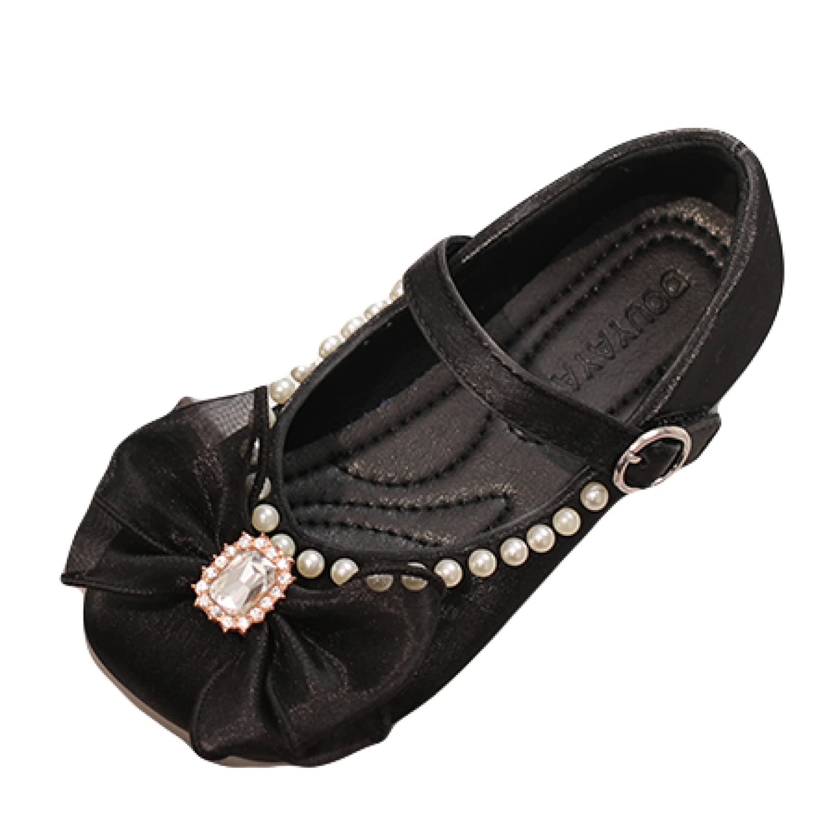 Sparkly Rhinestone Mary Jane Ballet Flats for Girls - Princess Party Shoes for Birthday, Flower Girl, Toddler, Little Kid & Big Kid - Perfect for Special Occasions & Dress-Up Play