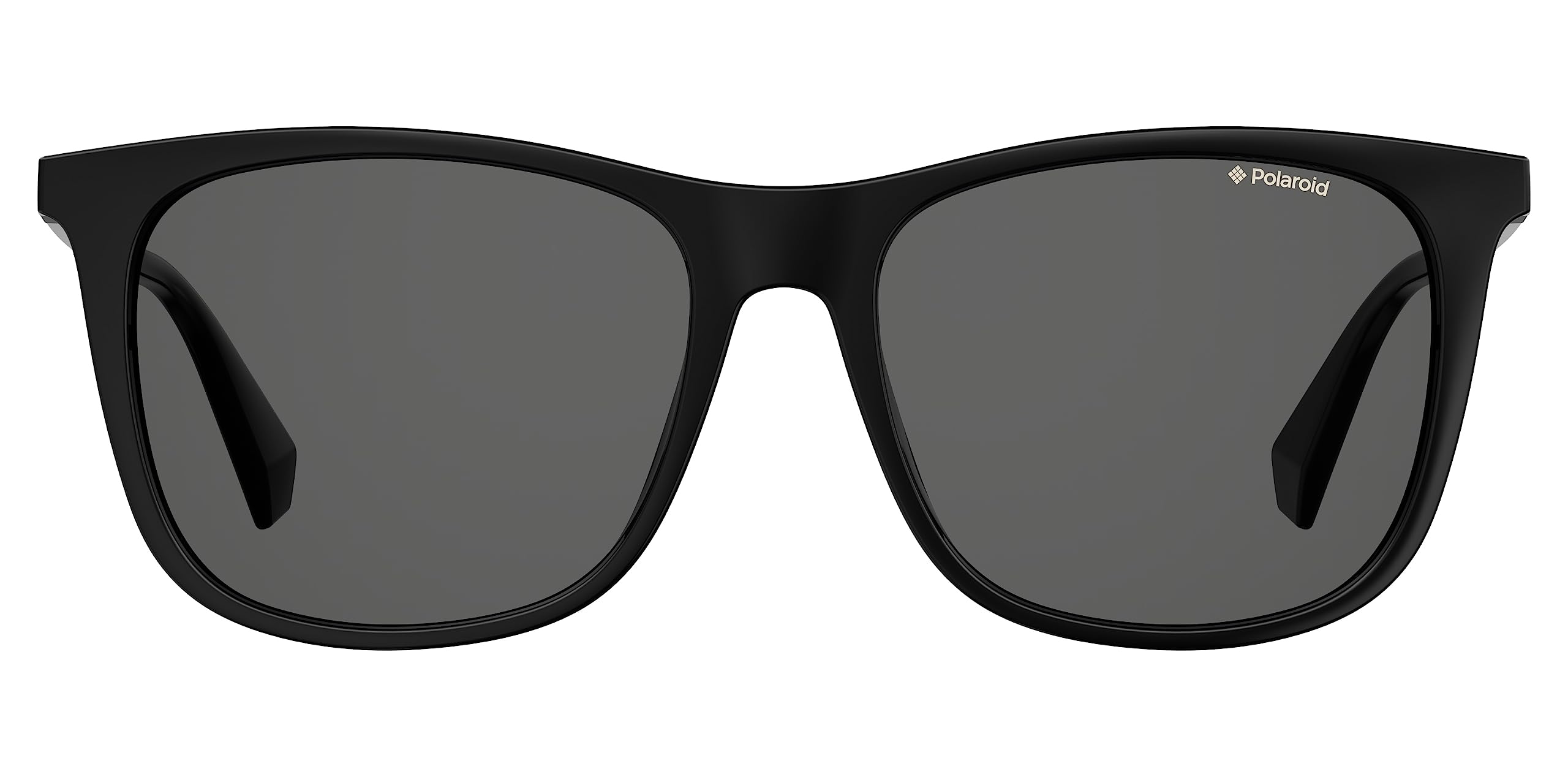 Polaroid PLD 6103/S/X Square Polarized Sunglasses for Men - Black/Gray Frame, 56mm Lens, 16mm Bridge - UV Protection for Driving, Outdoor Sports & Fashion