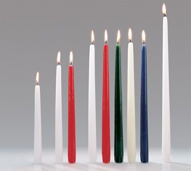Hollowick Select Wax Taper Candles - 12 Inch Dripless Dinner Candles (12 Pack) for Romantic Dining, Wedding Decor & Holiday Centerpieces