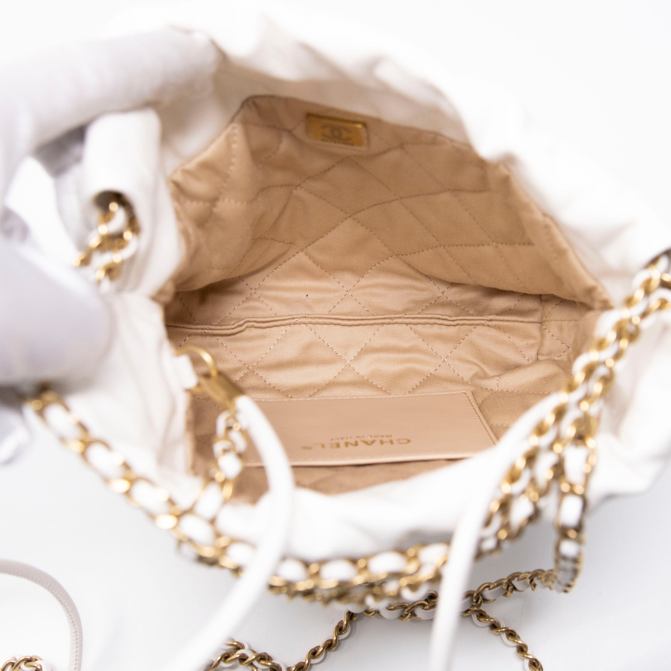 Chanel White Mini 22 Hobo Bag - Luxury Designer Shoulder Bag for Women | Perfect for Everyday Use, Date Night & Special Occasions