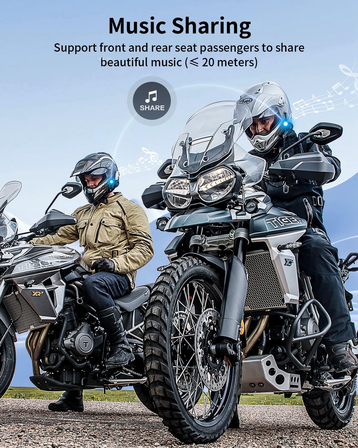 FODSPORTS FX8 PRO Motorcycle Bluetooth Headset - 10 Rider Helmet Communication System with Music Sharing, Hi-Fi Speaker & FM Radio | Universal Bluetooth Intercom for Group Riding | Perfect for Motorcycle Tours, Commuting & Adventure Riding