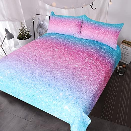 Mermaid Dreams Bedding Set - Queen Size 4-Piece Bed Sheet Set with Pillowcases, Soft & Breathable Cotton - Perfect for Kids' Rooms, Beach Themed Decor, and Fantasy Bedroom Designs