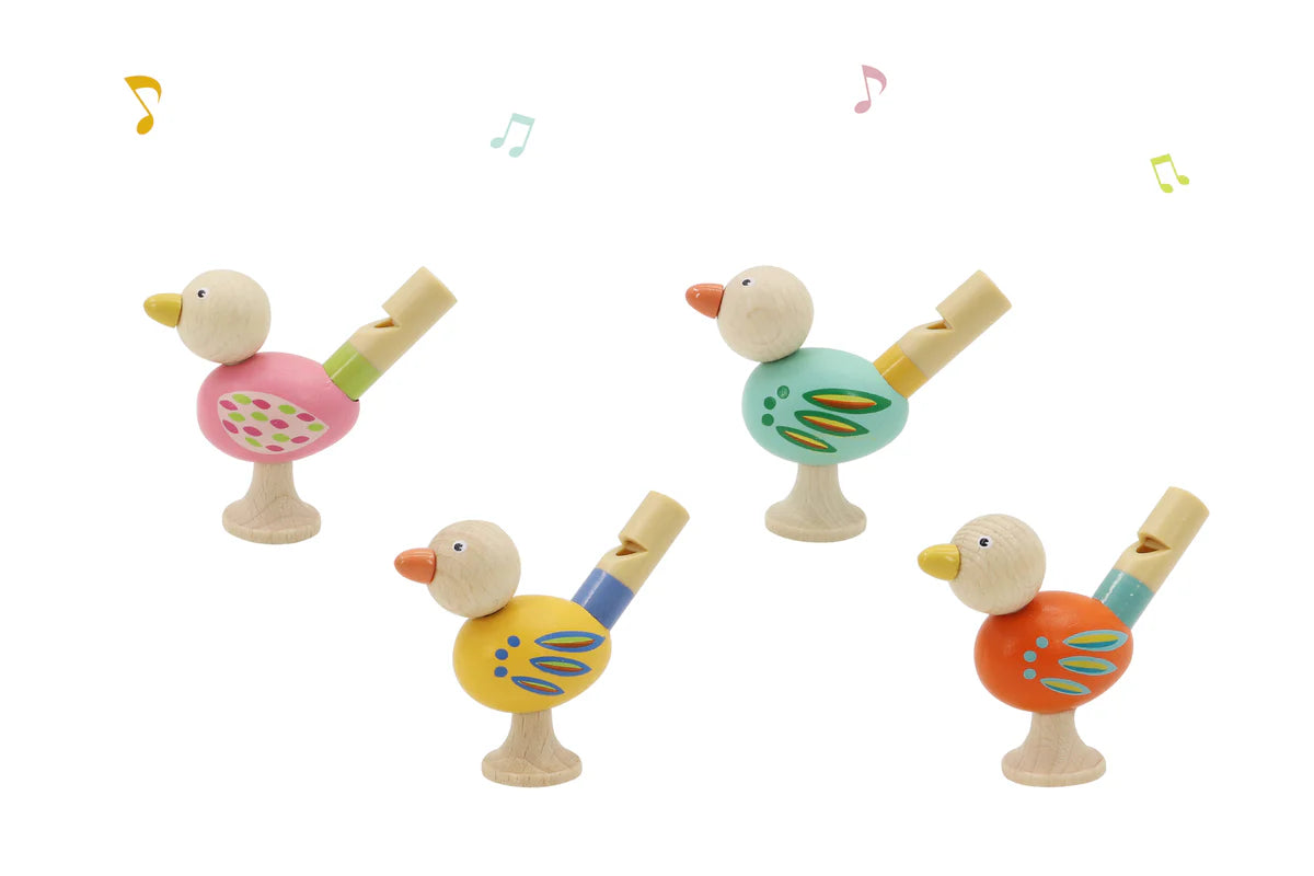 Kaper Kidz Wooden Bird Whistle - Handcrafted Wood Bird Call Toy for Kids & Adults - Perfect for Outdoor Adventures, Camping, and Bird Watching