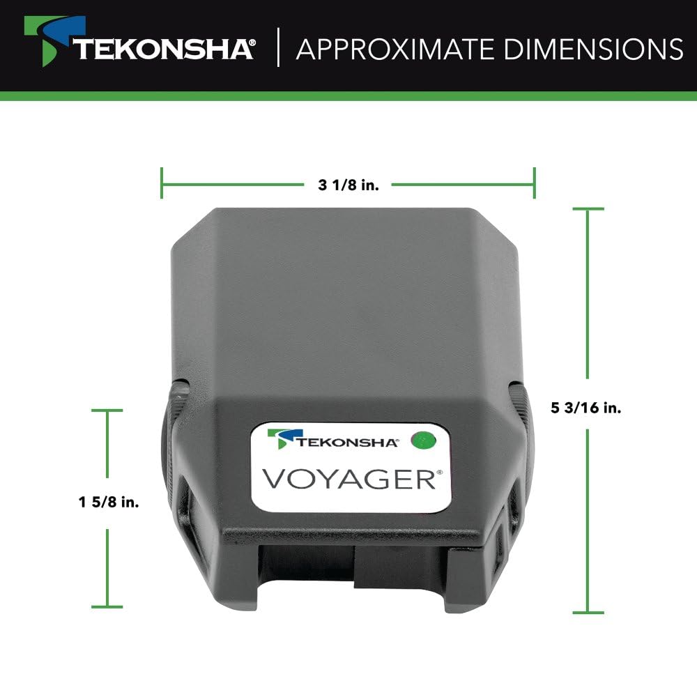 TEKONSHA 9030C Voyager Proportional Electric Trailer Brake Controller for 1-4 Axle Trailers - Black | Easy Installation & Smooth Braking for RV, Boat & Utility Trailers