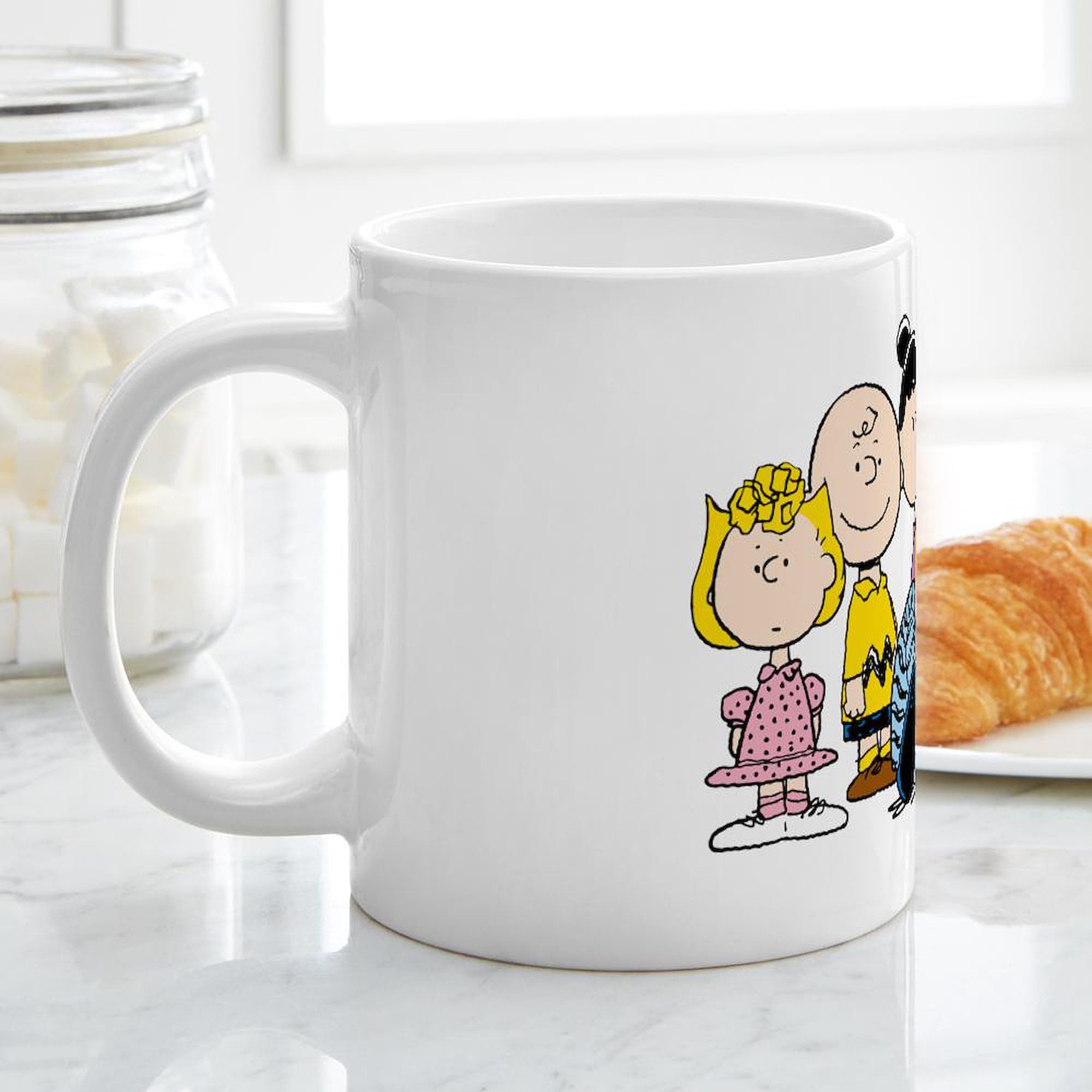 Peanuts Gang Music Themed 20 oz Ceramic Coffee Mug - Large Mega Cup for Hot & Cold Drinks, Perfect for Home, Office, or Gift Giving