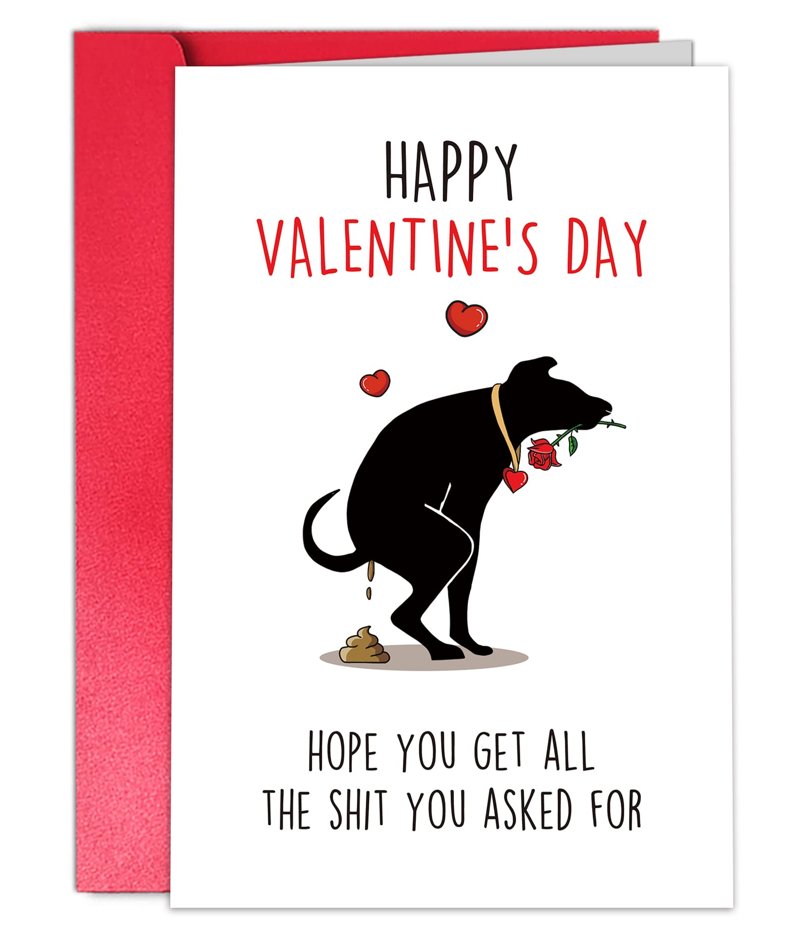 Romantic Valentine's Day Card for Husband & Boyfriend - Dog Lovers Greeting Card from Wife & Girlfriend | Perfect for Anniversaries, Birthdays & Special Occasions