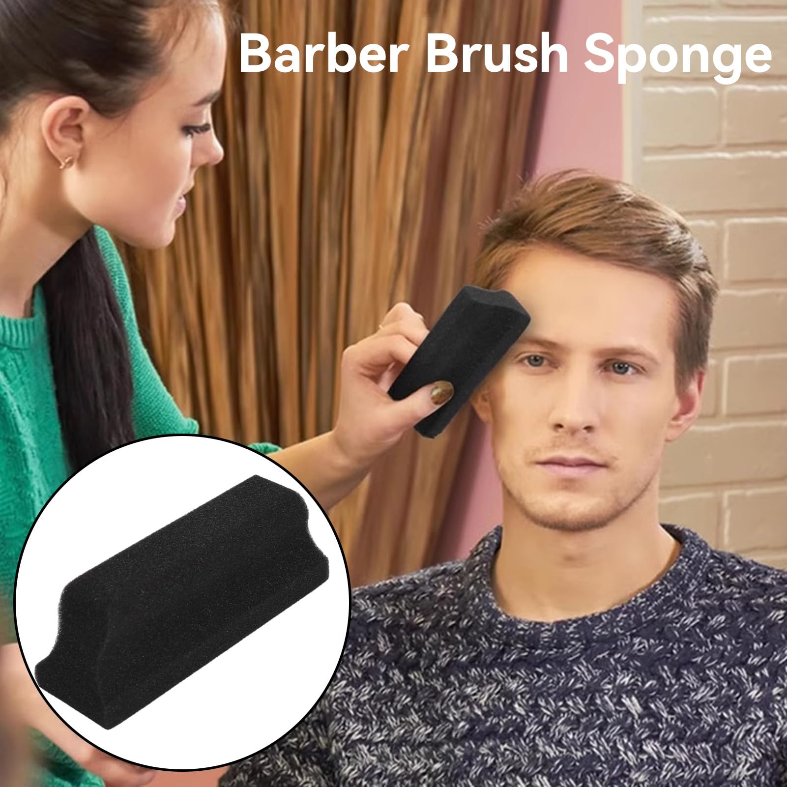 Beard Trimmer Sponge - Compact Beard & Neck Duster for Hair Cleanup | Shaving Tool for Sink & Bathroom | Perfect for Grooming, Barbershops & Home Use