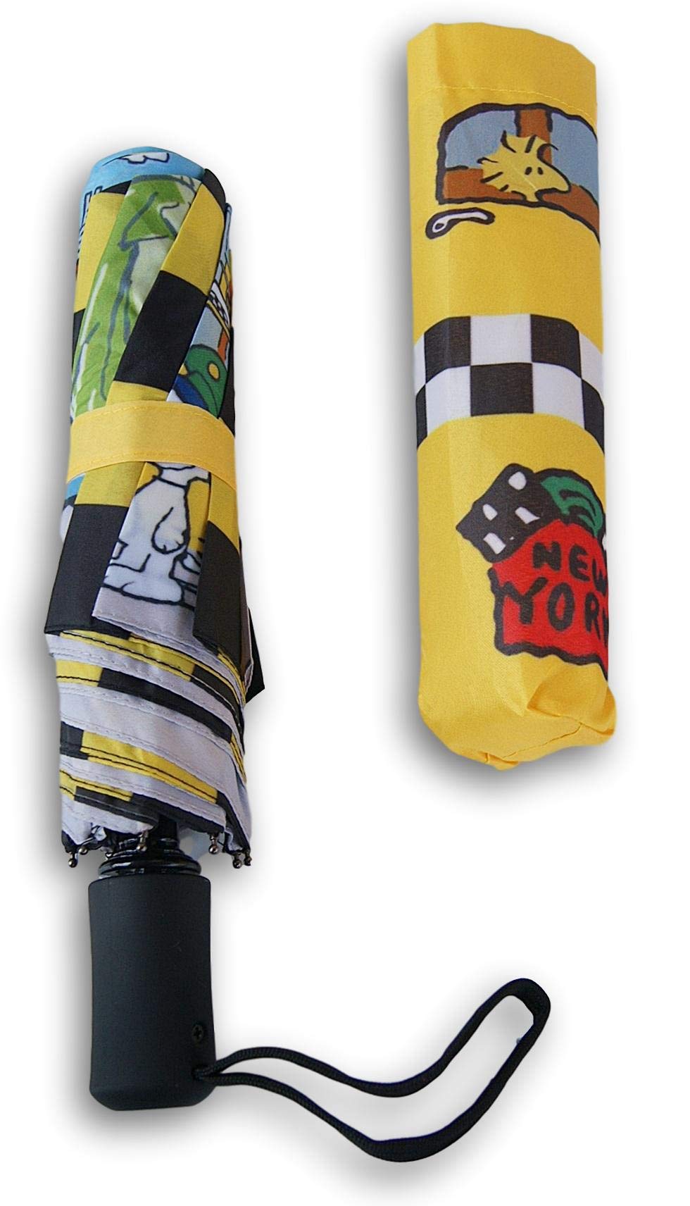 Snoopy Yellow Kids Umbrella - 22 Inch Cute Peanuts Character Stick Umbrella for Rainy Days, Perfect for School, Outdoor Play & Birthday Gifts