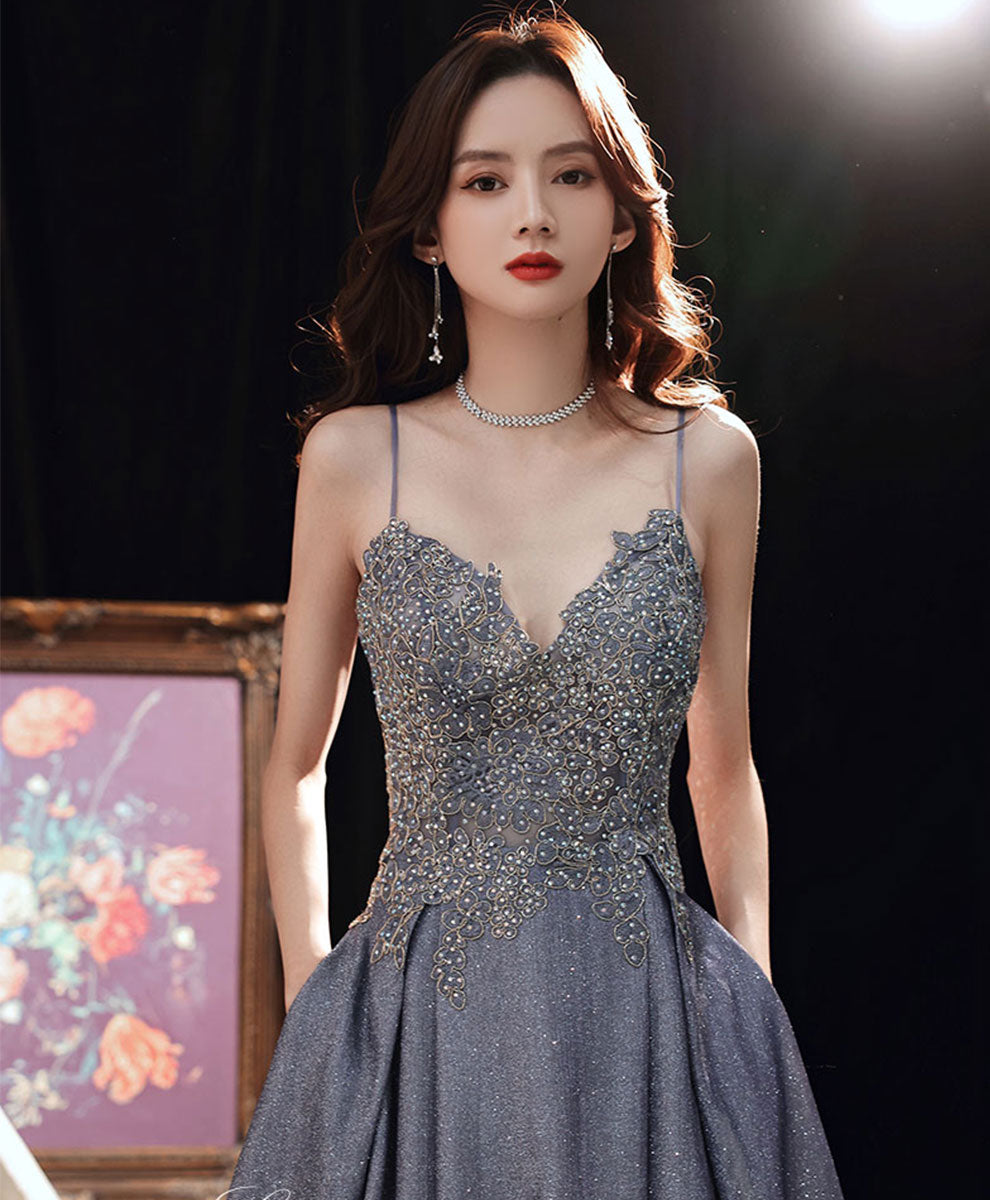 Elegant A-Line Lace Sequin Prom Dress with Gradient Color - Floor Length Formal Gown for Homecoming, Ball, Wedding Party & Special Occasions