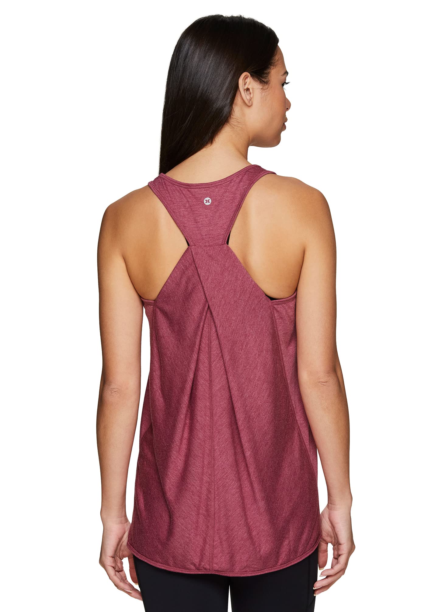 RBX Active Women's Fashion Back Detail Flowy Yoga Tank Top - Breathable Workout Shirt for Yoga, Gym & Running - Comfortable Athletic Tops for Women